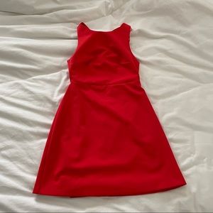 Red Zara A line open back dress